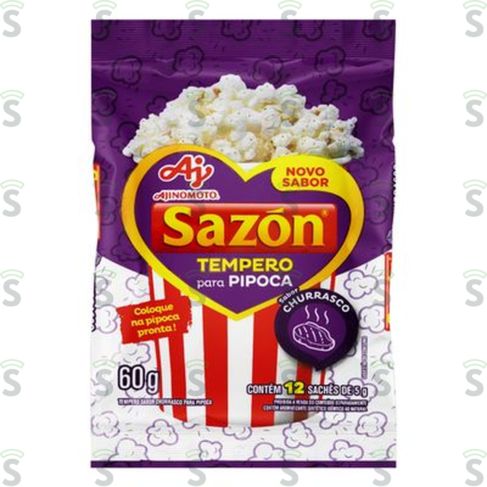 Sazon-tempero pipoca 60g churrasco