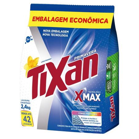 Sabão em Pó Tixan Ypê 2,4kg - Primavera - Sachê