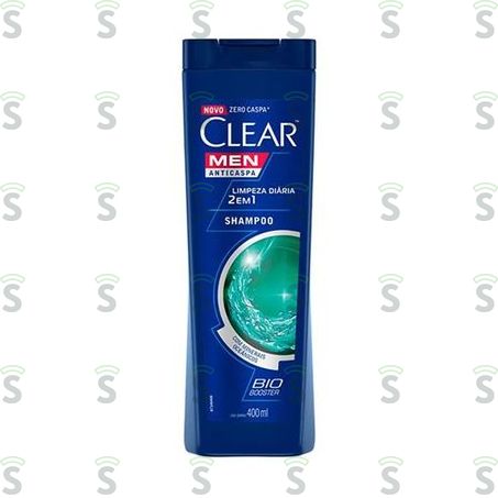  Shampoo Anticaspa Clear Men Limpeza Diária Frasco 400ml