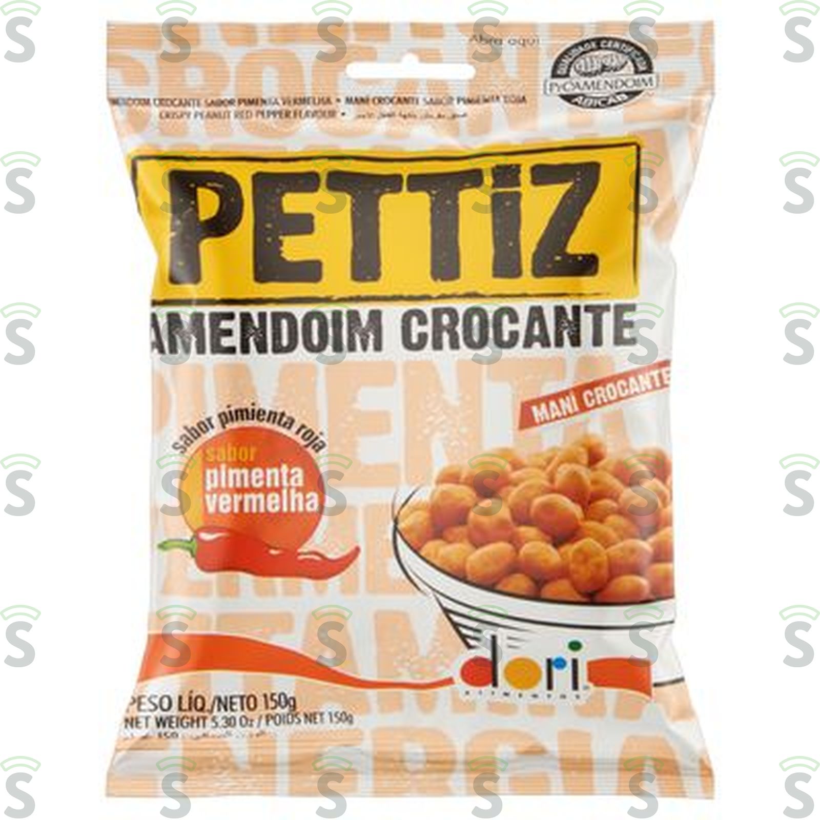 Amendoim Pettiz Pimenta Vermelha Croc Dori 150G