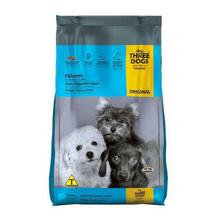 THREE DOGS ORIG FIL PEQ/MINI 15KG