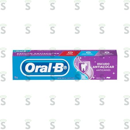  Creme Dental Oral-b Escudo Antiaçúcar Anticáries 70g