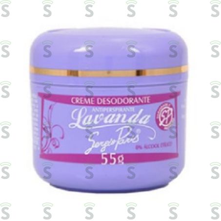  Creme Desodorante Antiperspirante Sergio Paris Lavanda Pote 55gr