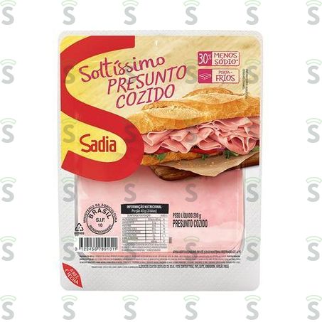  Presunto Cozido Fatiado Sadia 200g