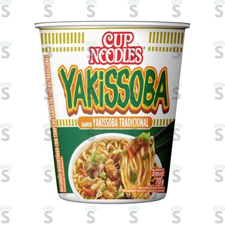  Macarrão Instantâneo Nissin Cup Noodles Yakissoba Tradicional  Pote 70gr