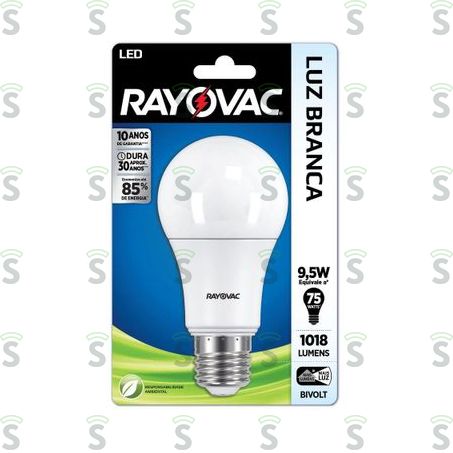  Lâmpada Rayovac Led Branca Bivolt 9,5w Embalagem 1un