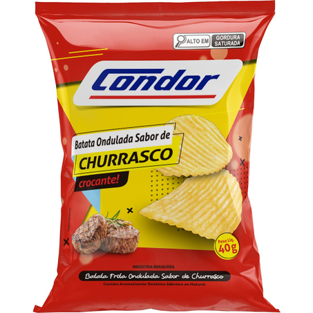 Batata Ondulada Condor 40g - Churrasco