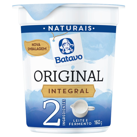 Iogurte Batavo 160g - Natural - Integral
