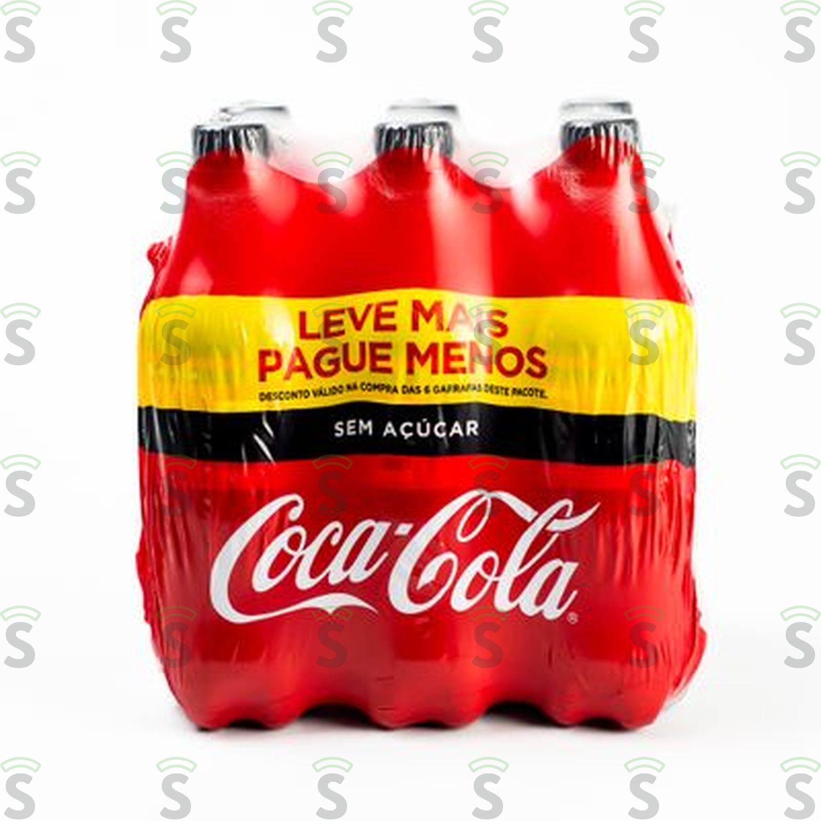 Refrigerante Coca-Cola sem Açúcar Garrafa 600ml - Pacote com 6un - 3.6lt