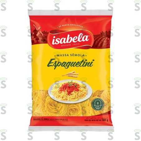  Macarrão Isabela Bom Gosto Espaguetini 500g
