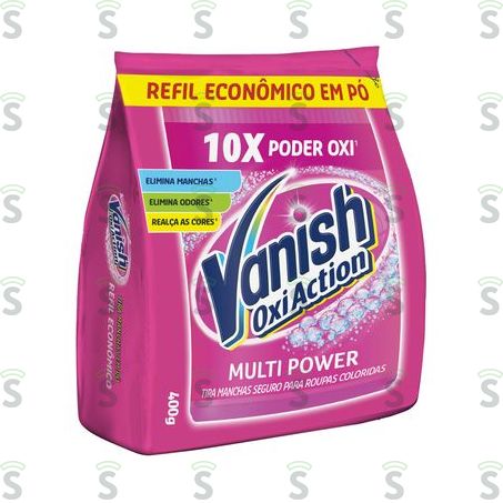  Tira Manchas Pó Vanish Roupas Coloridas Refil 400g