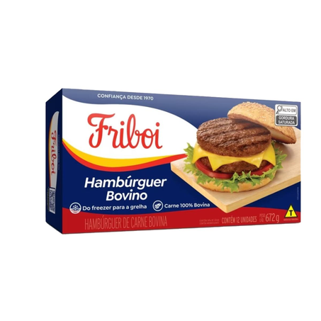 Hambúrguer Friboi 672g - Bovino