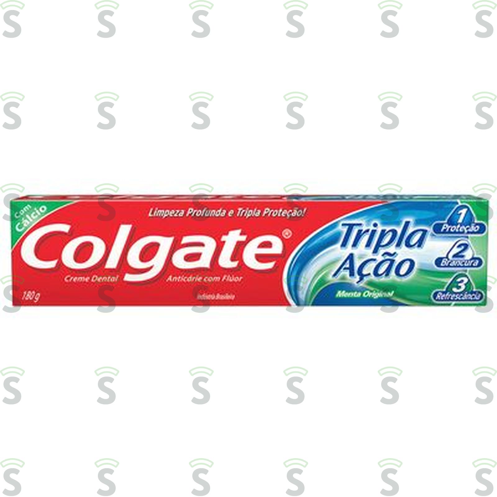 Creme Dental Anticárie com Flúor Colgate Tripla Ação Menta Caixa 180gr