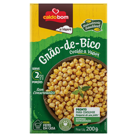 Grão-de-bico Caldo Bom 200g - Cozido a Vapor