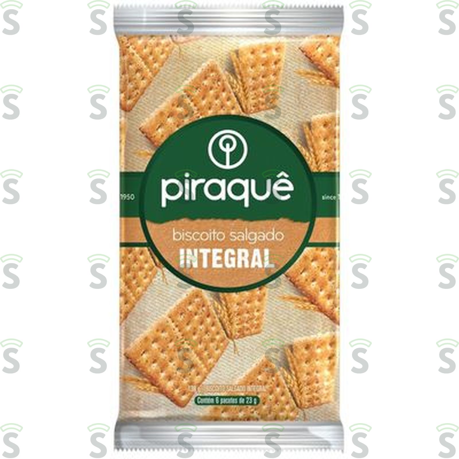 Pack Biscoito Integral Piraquê Pacote 6 Unidades 138G