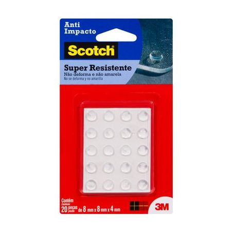 Protetor anti impacto redondo incolor pequeno 3m c/20