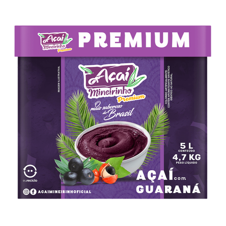 ACAI MINEIRINHO GUARANA CX 5L