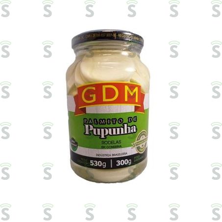  Palmito de Pupunha Gdm Rodelas Em Conserva Pote de Vidro 300gr