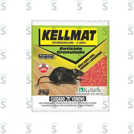  Raticida Granulado Kelldrin Embalagem 25g