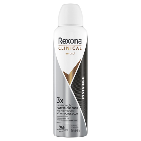 Desodorante Aerossol Rexona 150ml - Clinical - Feminino/ Masculino