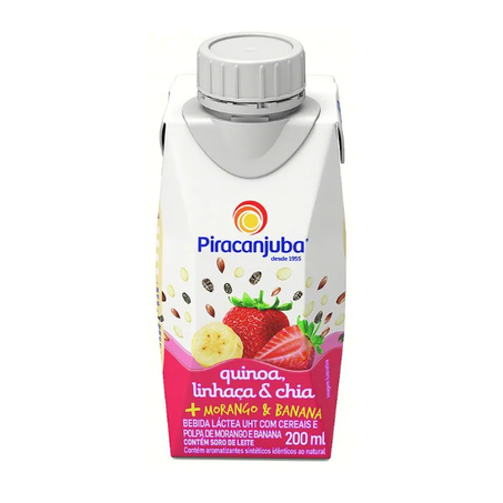 Bebida Láctea Piracanjuba Morango Quinoa Linhaça e Chia S/Lactose 250ml