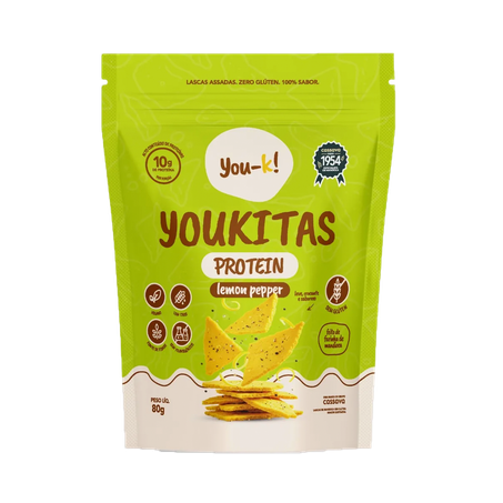Biscoito Youkitas Protein Lemon Pepper 80g
