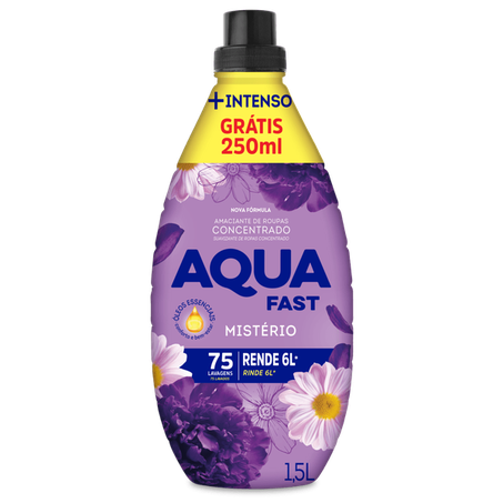AMACIANTE AQUAFAST CONCENTRADO LILÁS MISTÉRIOS LEVE 1,500L PAGUE 1,250L