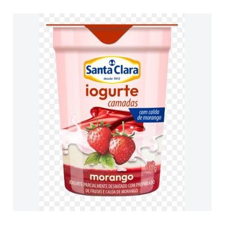 Iog santa clara camadas morango 130g
