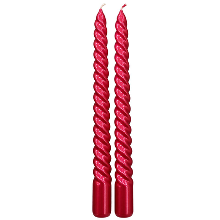 Vela Castiçal Tocatta Com 2 unidades - Espiral - Vermelha - Ref. 38223