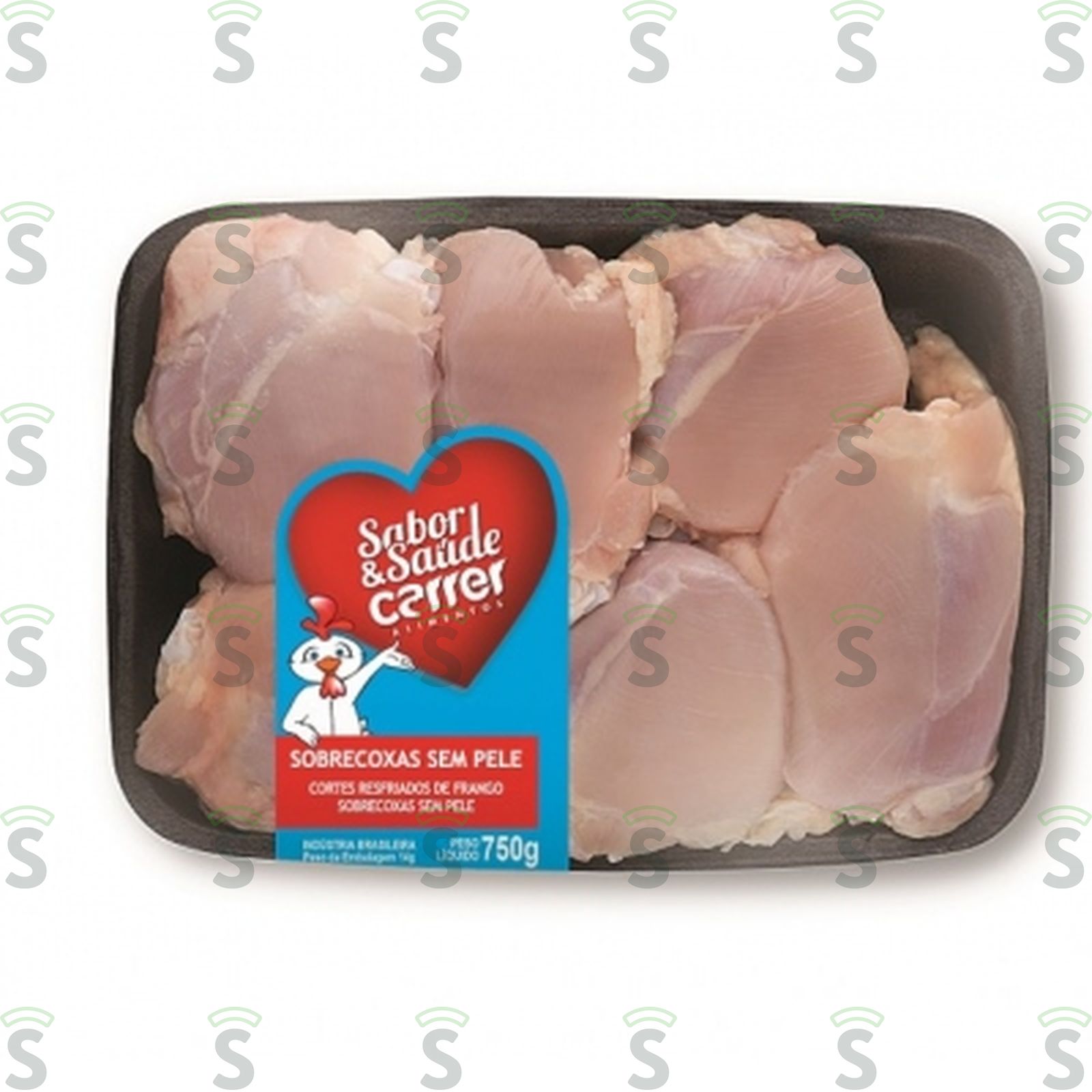 Sobrecoxa De Frango Resfriada Sem Pele Carrer Bandeja 750G