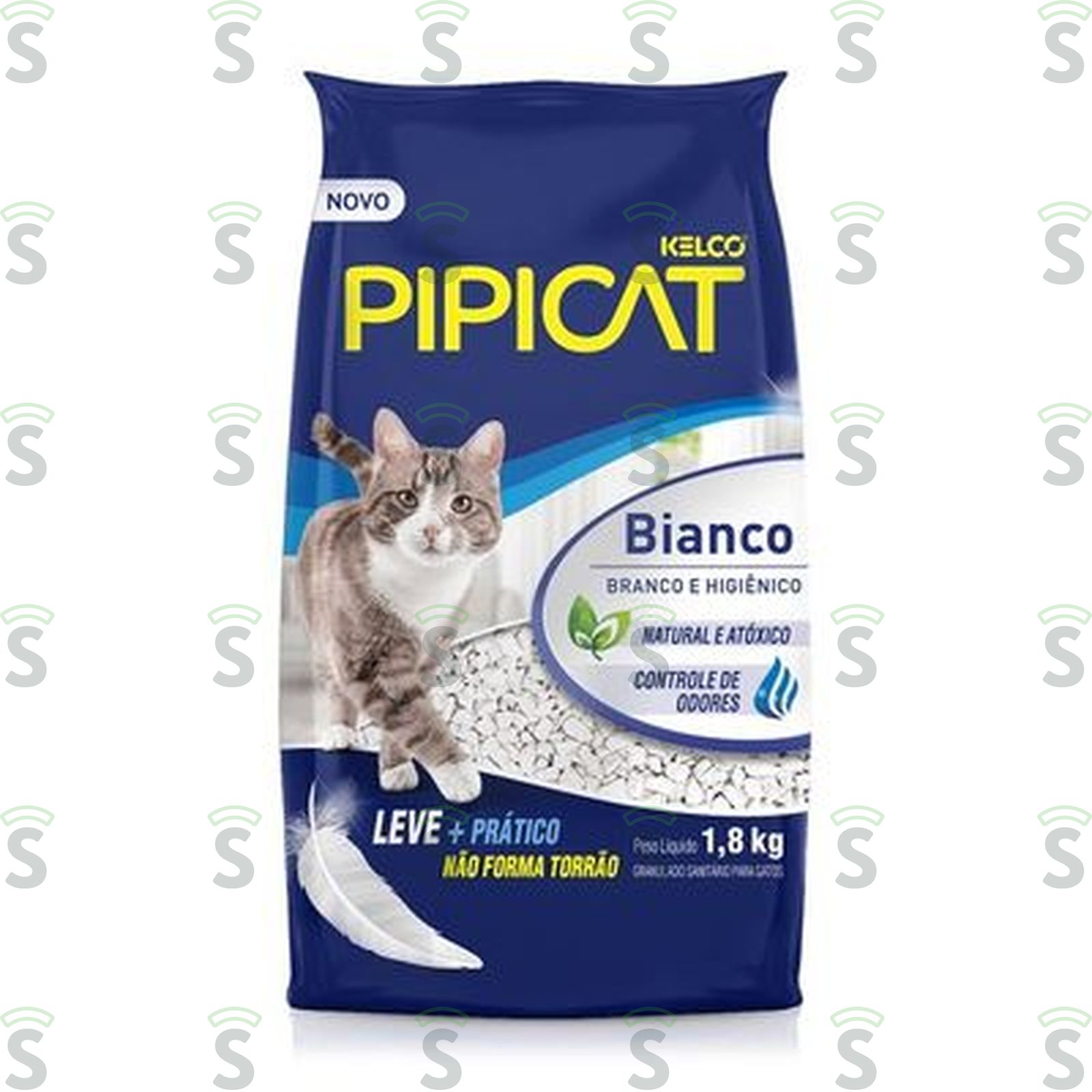 Areia Sanitária Para Gatos Pipicat Gran Diatomita Bianco 1.8KG