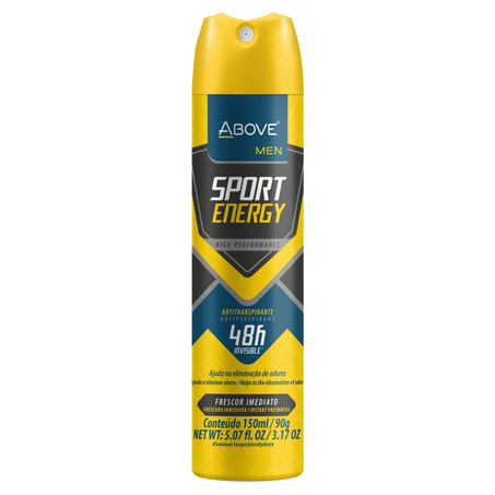 Desodorante Aerossol Above 150ml- Men - Sport Energy