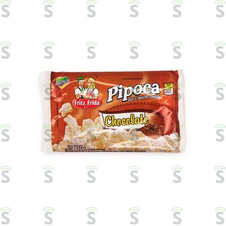  Pipoca Para Microondas Fritz e Frida Chocolate Embalagem 100g
