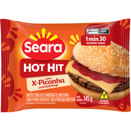 Sanduiche hot hit seara 145g picanha