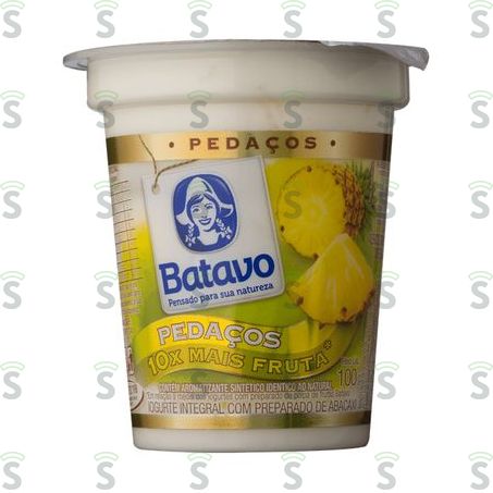  Iogurte Batavo Pedaços de Fruta Abacaxi Embalagem 100g