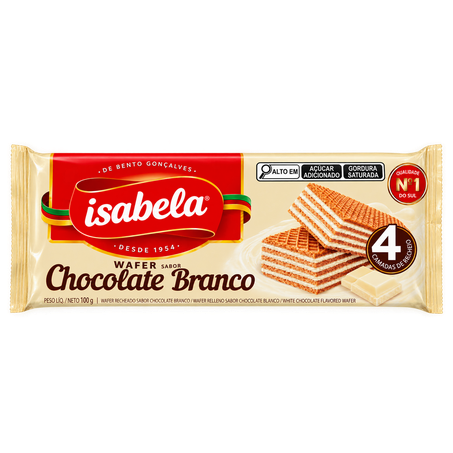 WAFER ISABELA CHOCOLATE BRANCO 100G