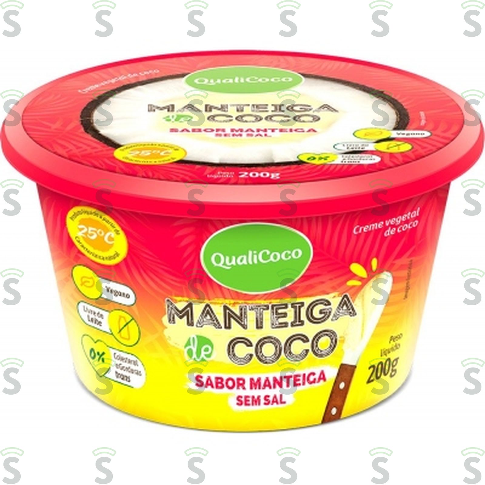 Manteiga de Coco Qualicoco Sem Sal Sabor Manteiga 200G