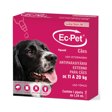 Antipulgas e Carrapaticida Ec-Pet Chemitec para Cães de 11 a 20kg 1,34 ml