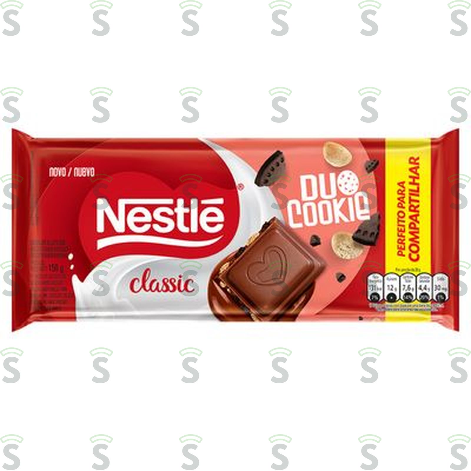 Chocolate Ao Leite com Biscoito Duo Cookie Classic Pacote 150G