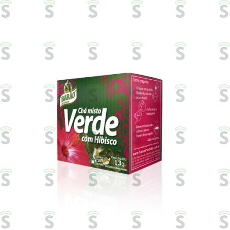  Chá Verde Barão Com Hibisco 13g