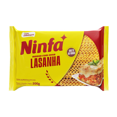 Massa com Ovos Ninfa 500g - Para Lasanha
