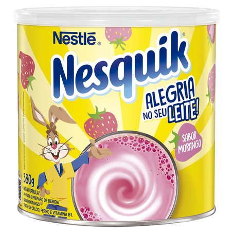 Nesquik Nestlé 380g - Morango - Lata