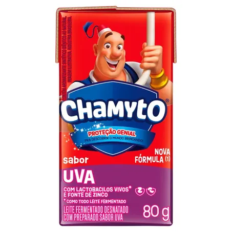 LEITE FERMENTADO NESTLÉ CHAMYTO UVA TP 80G
