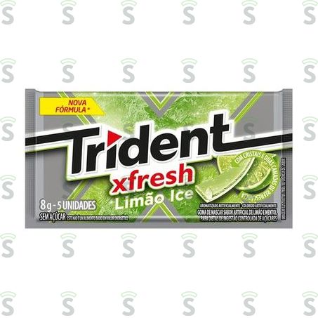  Goma de Mascar Trident Fresh Limão Ice Embalagem 8g