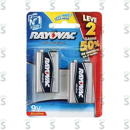  Rayovac-bateria Alcalina 9v C/2