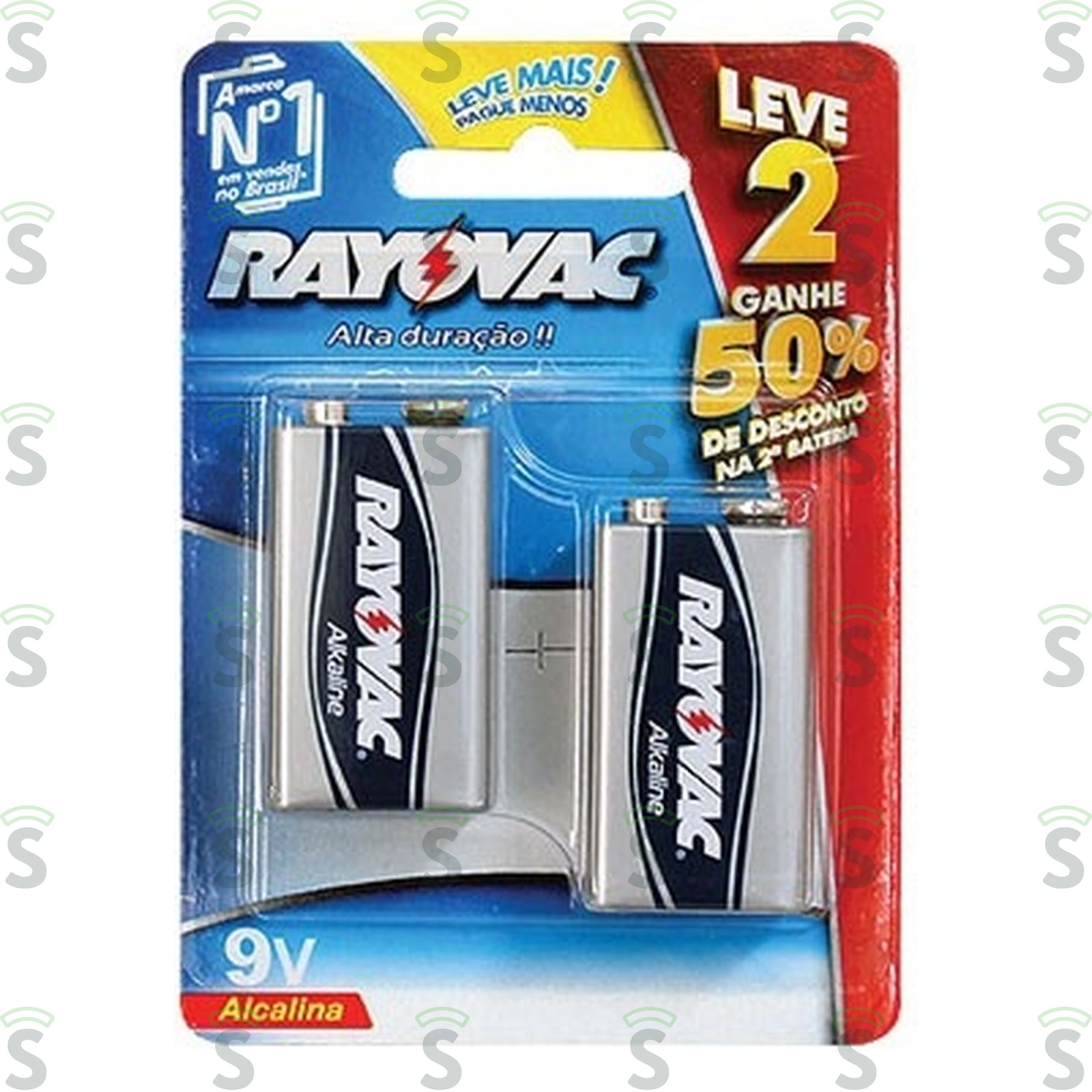 Rayovac-bateria alcalina 9v c/2