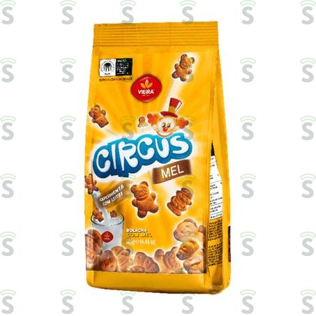  Vieira-biscoito Circus 125g Mel