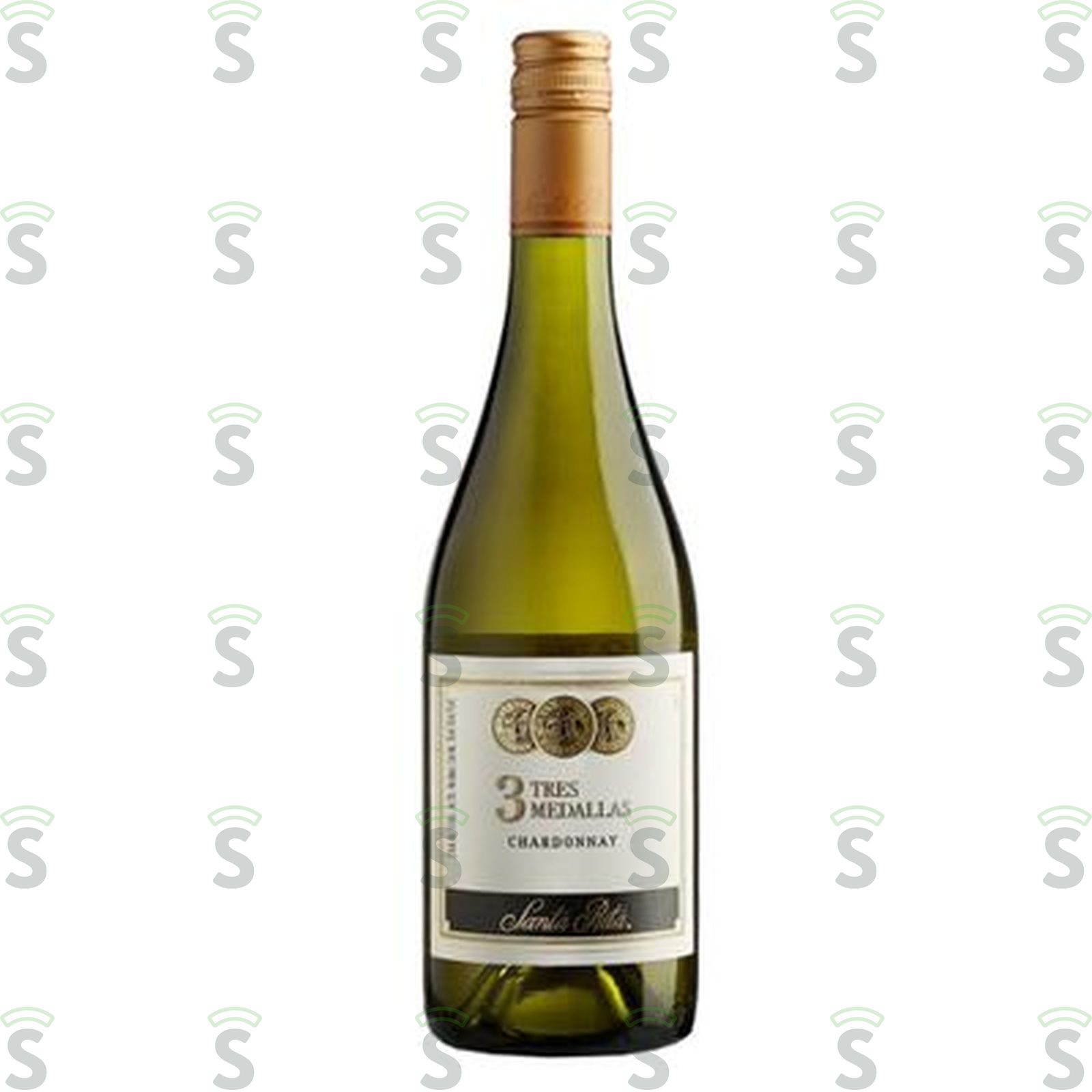 Vinho Chileno Branco Tres Medallas Chardonay Valle Central Garrafa 750ml