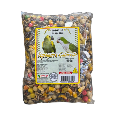 Papagaio e caturrita terra sul 500g