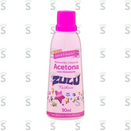  Acetona Zulu Fashion Removedor de Esmaltes Embalagem 90ml